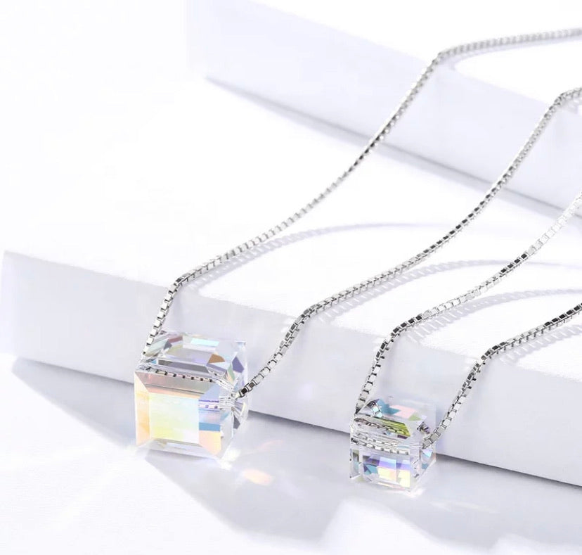 Sterling Silver Crystal Necklace