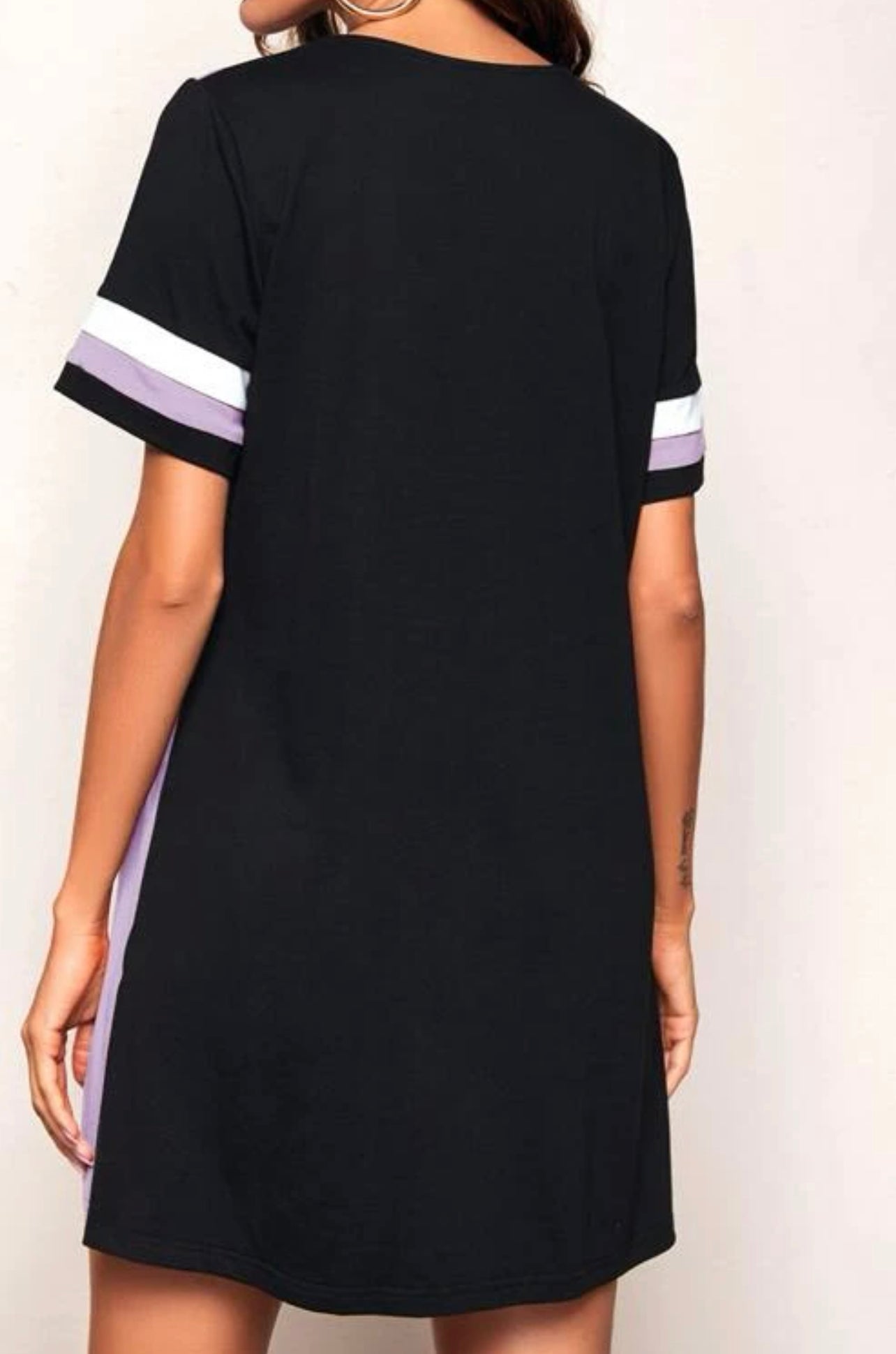 Contrasted Tee Shirt Dress