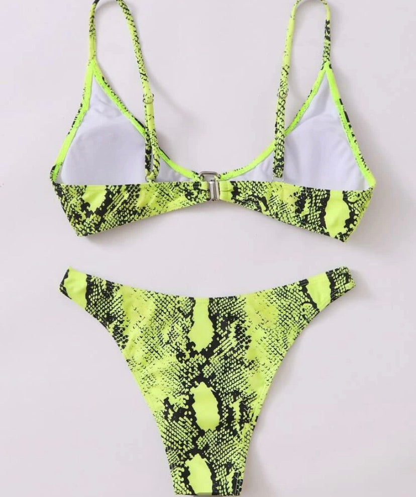 Snakeskin Green Swimsuit