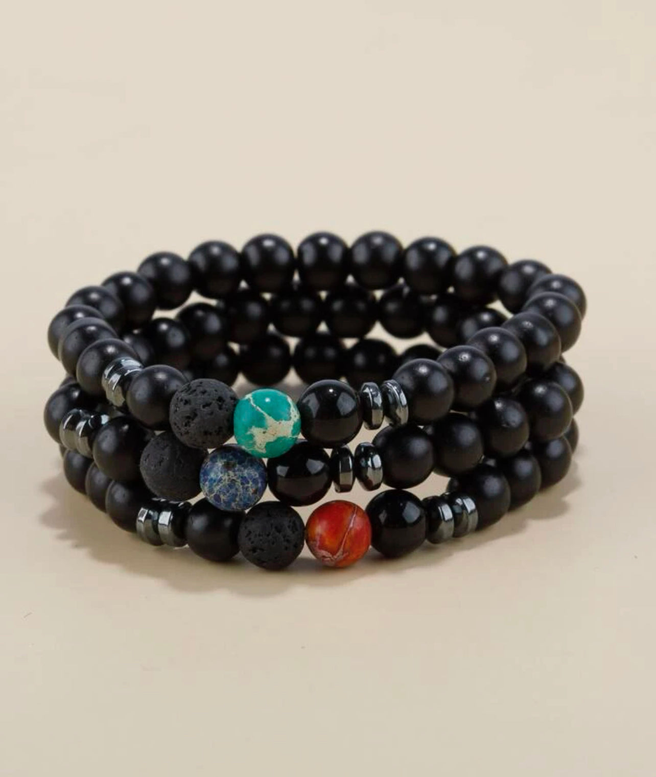 Matte Yoga Stretch MenBracelet