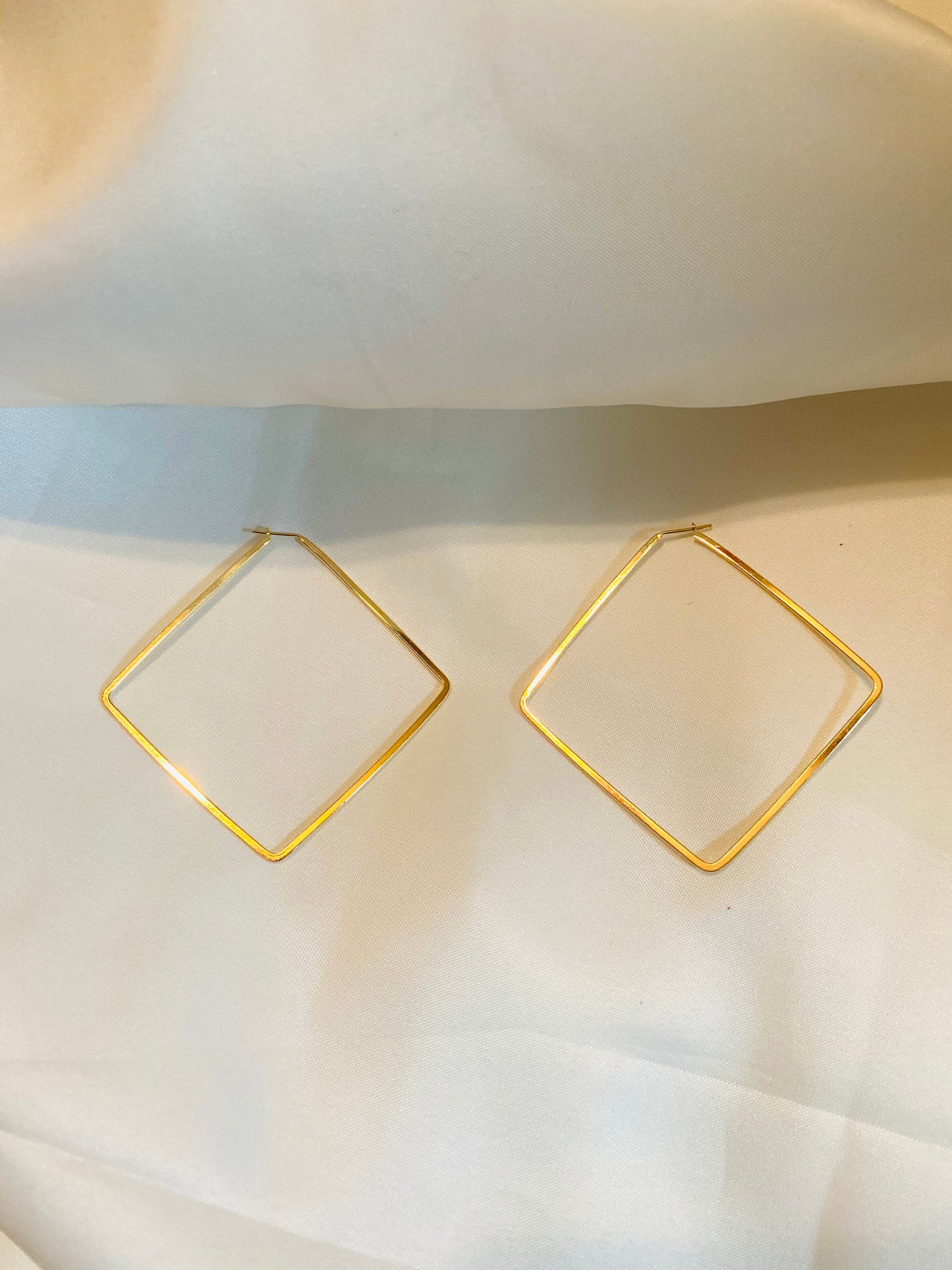 Gold Plated Square Hoop Earring