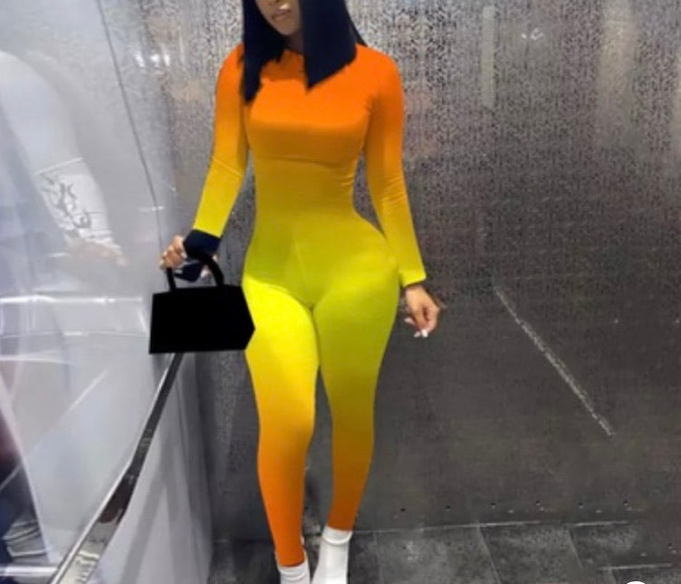 Gradient Bodycon Jumpsuit