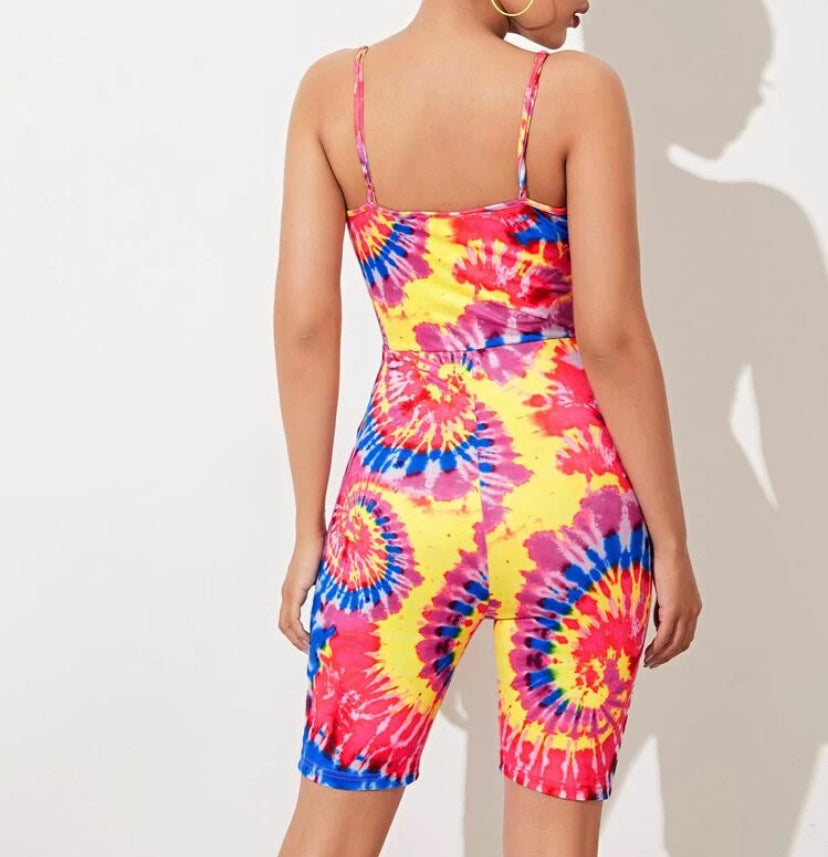 Tie Dye Spiral Romper