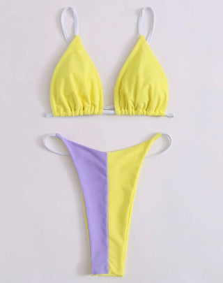 Color Block Bikini Swimsuit
