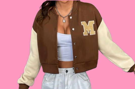 Homecoming Bomber Crop Jacket