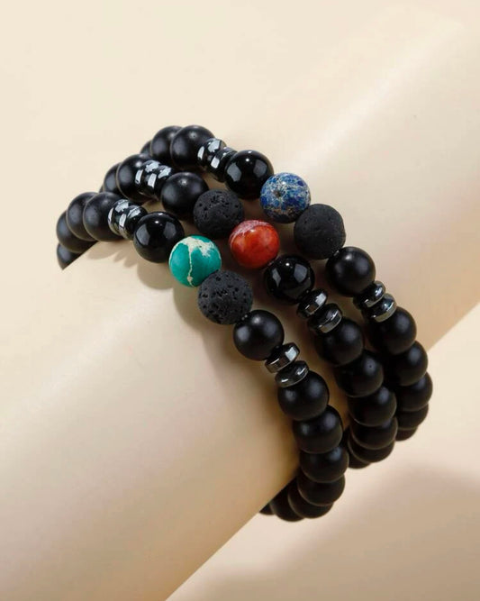 Matte Yoga Stretch MenBracelet