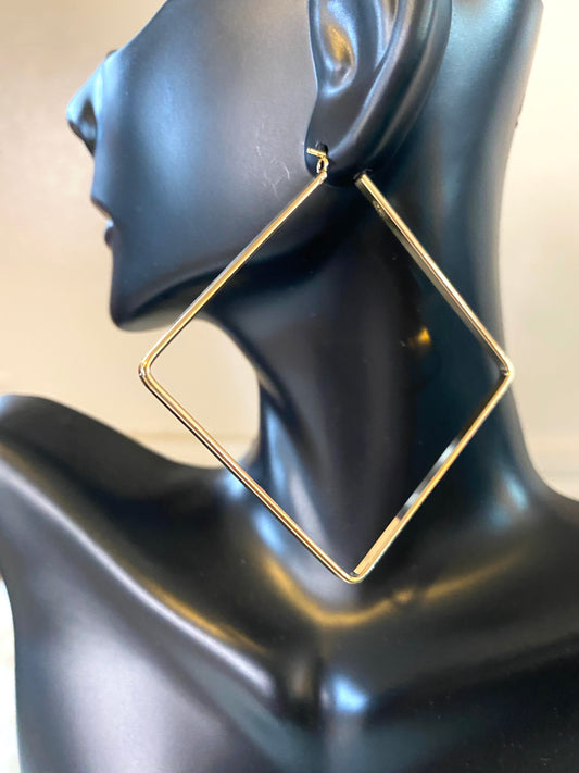 Square Shaped Hoop Earring