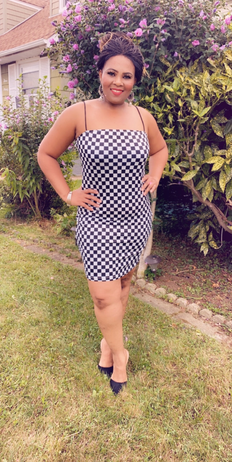 Checkers Bodycon Dress