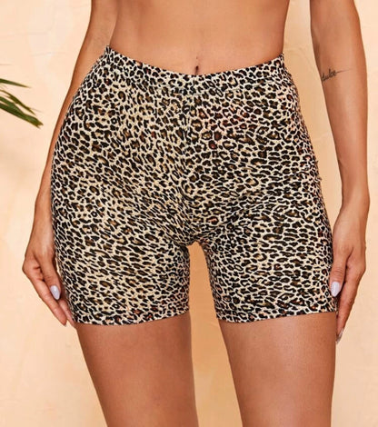 Leopard Biker Shorts