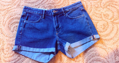 Mid-thigh Denim Shorts