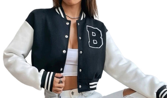 Varsity Bomber Crop Jacket