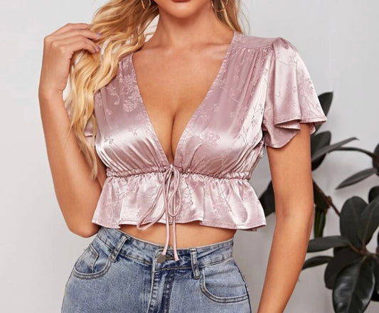 Smooth & Sexy Peplum Crop Top