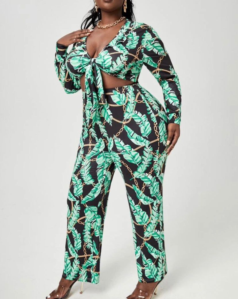 Mint Lover Plus Pants Set