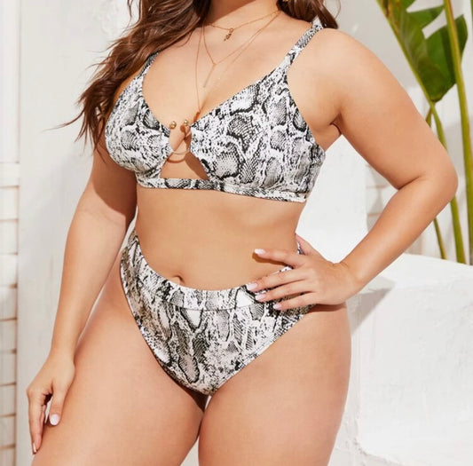 Plus Size Snake Swimsuit