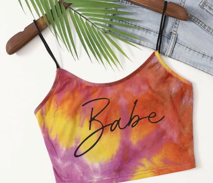 Babe Tie Dye Crop Top