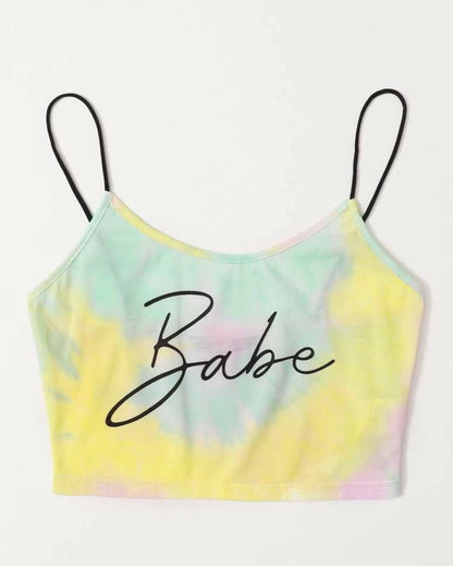 Babe Tie Dye Crop Top