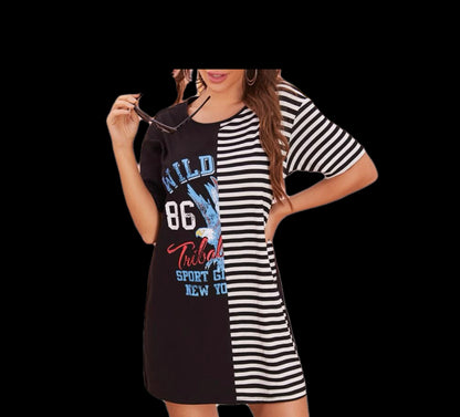 Splice Tee Shirt Dress