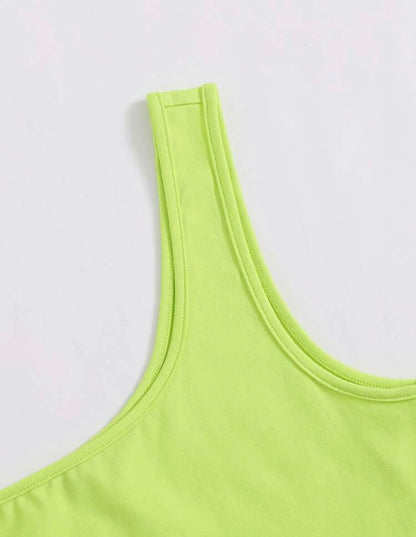 Neon Biker Active Shorts Set