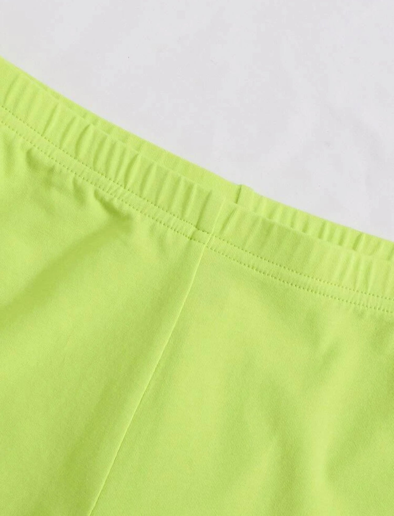 Neon Biker Active Shorts Set