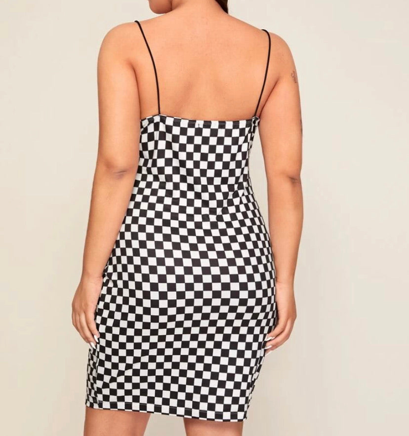 Checkers Bodycon Dress