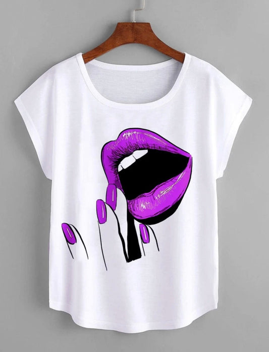 Calling Lips Tees Top