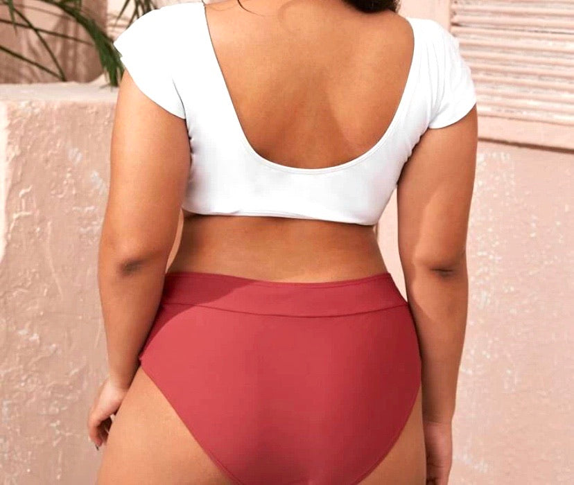 Little Bow Plus Size Bikini Swimsuit