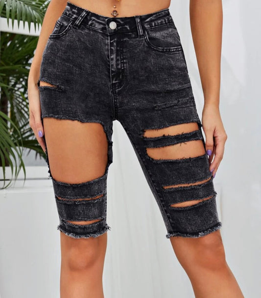 Ripped up Denim Shorts