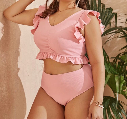 Plus Size Trimmings End Swimsuit