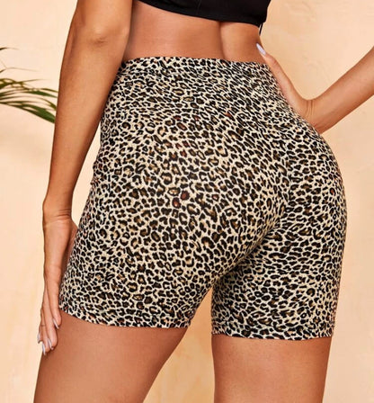 Leopard Biker Shorts