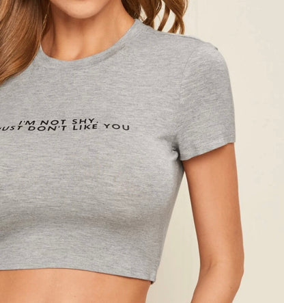 Phrase Graphic Crop Top