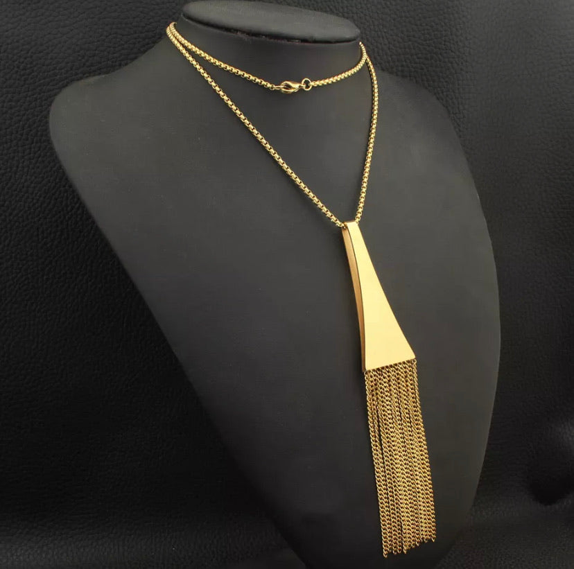 Stainless Steal Sweater Necklace