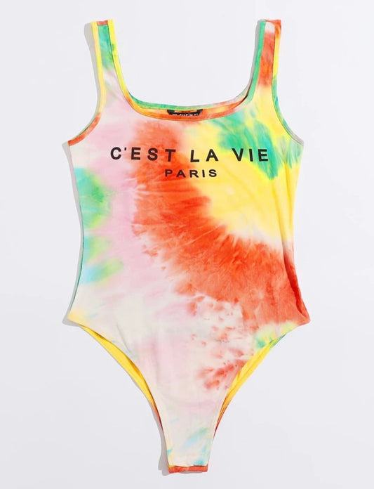 Sexy Tie Dye Bodysuit