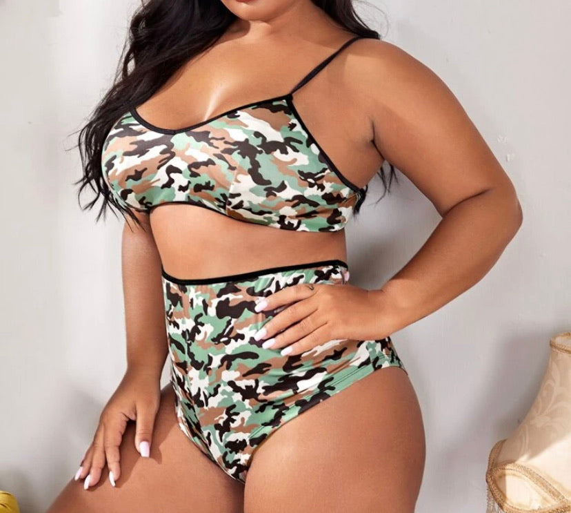 Plus Camo Lingerie