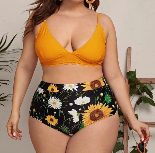 Sunflower Mix Plus size Swimsuit