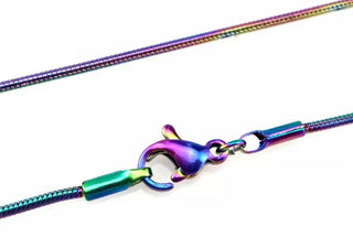 Stainless Steel Rainbow Snake Necklace