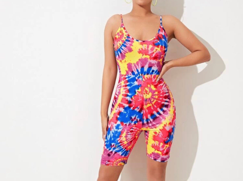 Tie Dye Spiral Romper