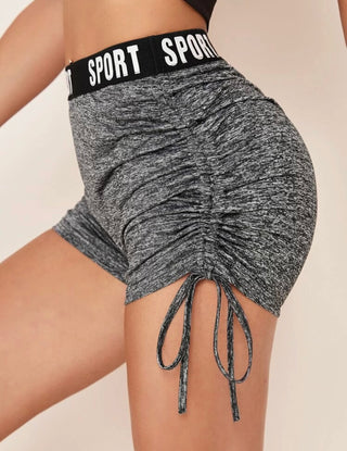 Letter Waist Boody Active Shorts
