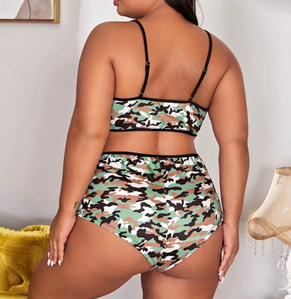 Plus Camo Lingerie