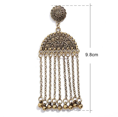 Classical Metal Tassel Dangle Earring