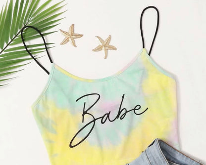 Babe Tie Dye Crop Top