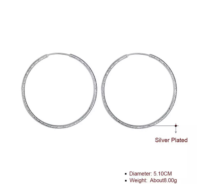 Round Scrub Hoop Earring