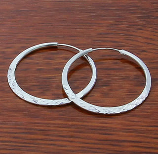 Sterling Silver 5.0cm Circle Earring