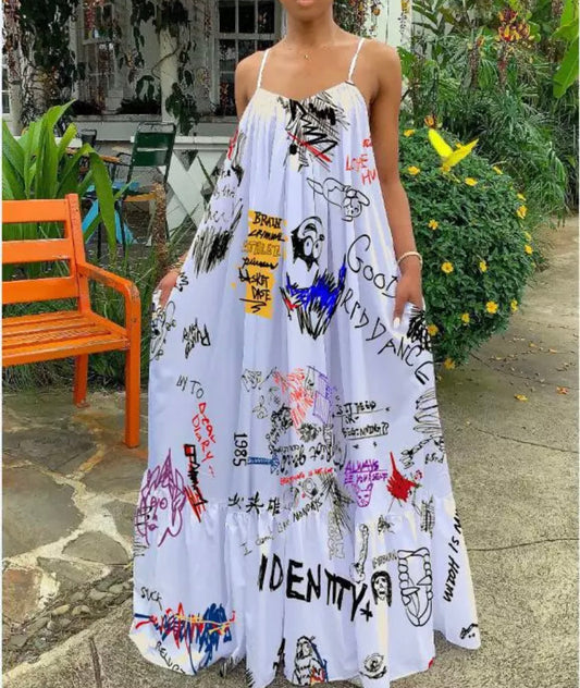 Graffiti Maxi Dress