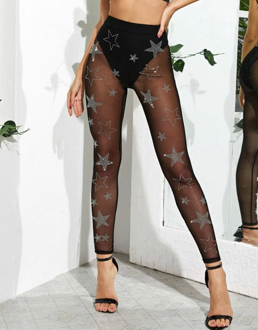 Starry Transparent Leggings