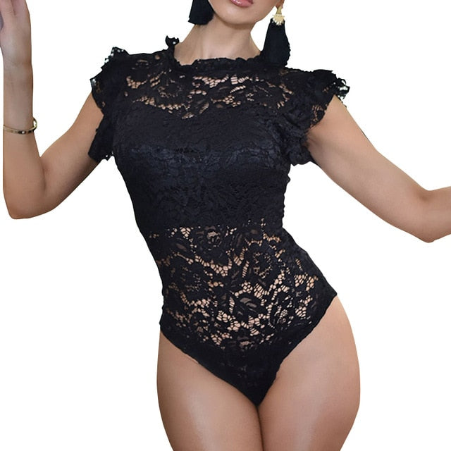 Lace Ruffles Sleeve BodySuit